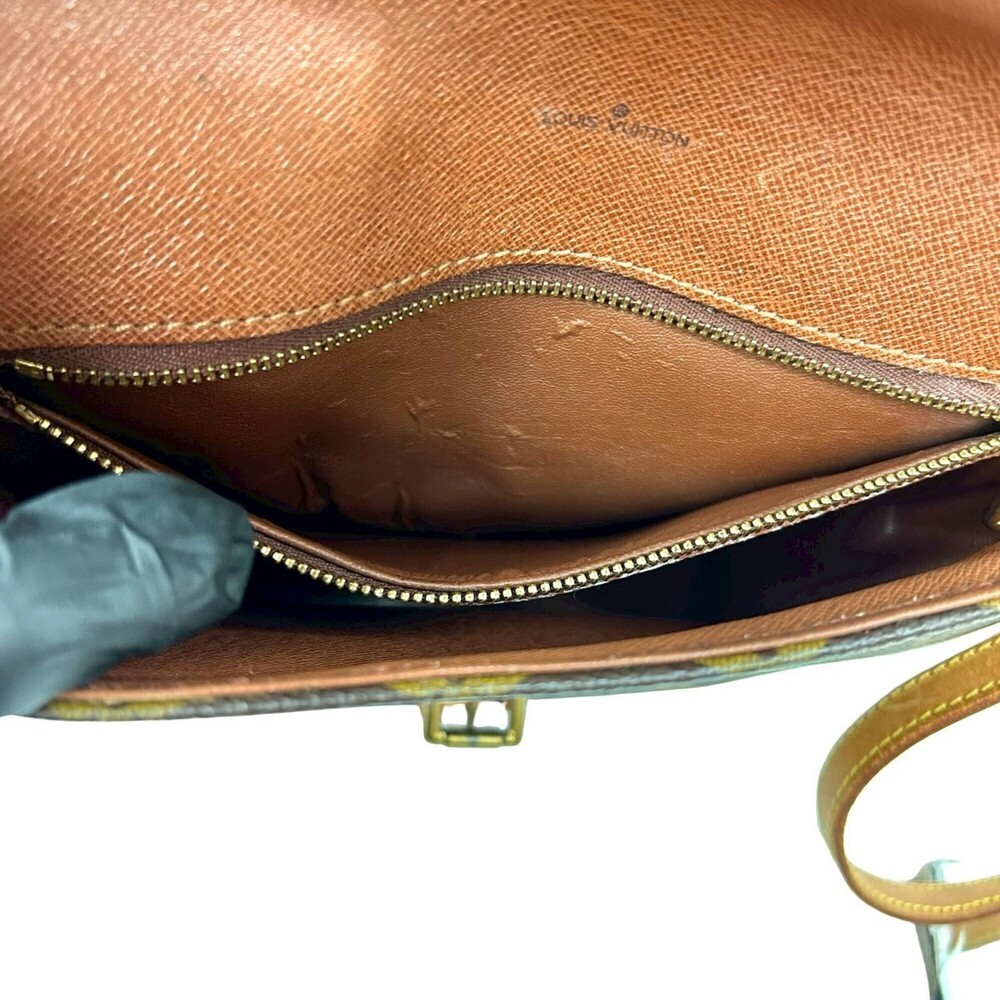 LOUIS VUITTON Brown Monogram Leather Pochette Shoulder Bag - Picture 10 of 10